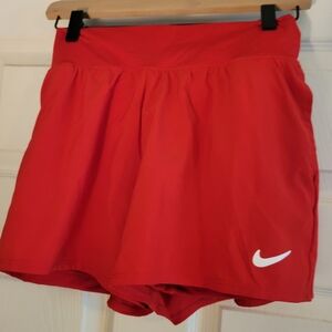 Nike Women's Dri Fit Bright Red Athletic Shorts Size Small Lined